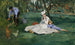 La famille Monet dans leur jardin à Argenteuil - Édouard Manet — vy av konstverket