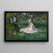 La famille Monet dans leur jardin à Argenteuil - Édouard Manet — inramlat konstverk på väggen