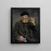 Le fumeur - Édouard Manet — inramlat konstverk på väggen