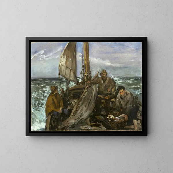 Les Travailleurs de la mer - Édouard Manet — inramlat konstverk på väggen