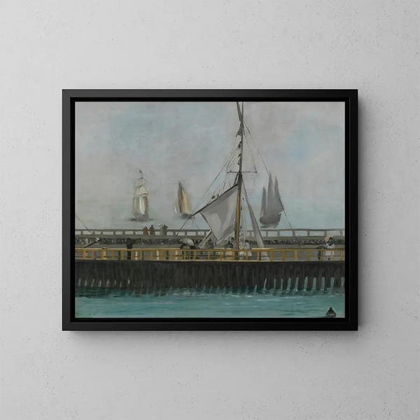 Le quai de Boulogne-sur-Mer - Édouard Manet — inramlat konstverk på väggen