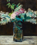 vita liljeblomster och rosor - Édouard Manet — vy av konstverket