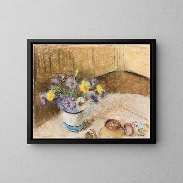 Blommor - Édouard Vuillard — inramlat konstverk på väggen