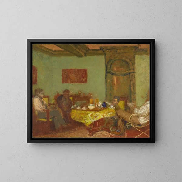 La conversation chez les Natanson-Valvins - Édouard Vuillard — inramlat konstverk på väggen