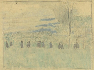 Landskap med promenerande - Édouard Vuillard — vy av konstverket