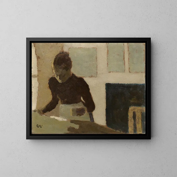 La blanchisseuse - Édouard Vuillard — inramlat konstverk på väggen