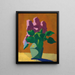 Les Lilas Le bouquet schématique - Édouard Vuillard — inramlat konstverk på väggen