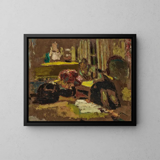 Madame Fontaine inclinée - Édouard Vuillard — inramlat konstverk på väggen