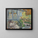 Madame Hessel läsande på terrassen vid Clos Cézanne - Édouard Vuillard — inramlat konstverk på väggen