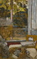 Madame Vuillard vid frukostbordet La Toquade - Édouard Vuillard — vy av konstverket