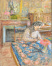 Madame Vuillard skriver Vaucresson - Édouard Vuillard — vy av konstverket