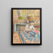 Madame Vuillard skriver Vaucresson - Édouard Vuillard — inramlat konstverk på väggen