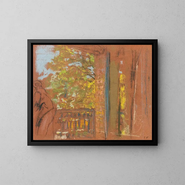 Le balcon à la Closerie des Gents Vaucresson - Édouard Vuillard — inramlat konstverk på väggen
