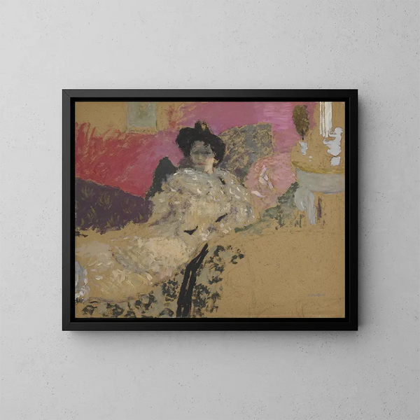 Studie för porträttet av Madame Delierre - Édouard Vuillard — inramlat konstverk på väggen