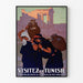 Vintageposter Dougga Besök Tunisien - Väggdekoration