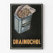 Vintageposter Drainochol medicin cholagogue väggdekor