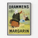 Vintageaffisch Drammens Margarine väggdekoration
