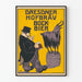 Vintageposter Dresdner Hofbräu Bocköl för väggdekoration