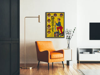 Vintageposter Dumaine komisk truppsoldat - Retro väggdekoration