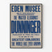 Vintageaffisch av illusionisten Dunninger på Eden Museum