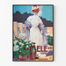 Elegant vintageposter med kvinna i vitt - Retro väggdekoration Artem Legrand