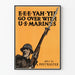 Vintage amerikanska marins affisch för rekryteringsupprop