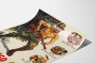 Vintage propagandaposter för militär "El Enemigo de la Humanidad"