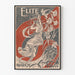Elegant konstnärsposter i art nouveau-stil