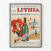 Vintageposter Eau Lithia Wattwiller - Retro väggdekoration