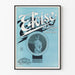 Vintage dekorativ poster "Eloise" blå och svart