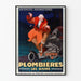 Vintageposter Plombières-les-Bains - Kur mot entrit och reumatism