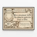 Vintageposter från den Internationella utställningen för grafisk konst i Wien 1883 — inramlat konstverk på väggen