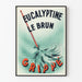 Vintageposter Eucalyptine Le Brun grippe väggdekoration