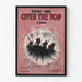 Vintageposter med sången "Every-One Over The Top" med marscherande soldater