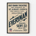 Vintageaffisch för utomhusteater Everyman i Hollywood