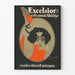 Vintageposter Excelsior Gummi-Abflätningar retro väggdekoration