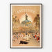 Vintage dekorativ poster med dansare och Frihetsgudinnan