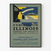 Vintage affisch utställning konst federala Illinois