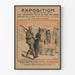 Historisk väggdekorationsposter om de tyska brotten 1917 - utställningsaffisch