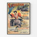 Vintageposter för utställningen av automobilens rörelse i Paris 1895
