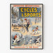 Vintageaffisch för internationell utställning Cycles & Sports
