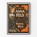 Vintageposter av Anna Held i Papa's Wife av F. Ziegfeld Jr.