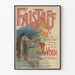 Dekorativ poster av Verdis opera Falstaff i 3 akter