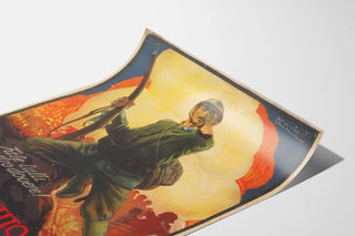 Italiensk militär propagandaposter - Vintage affisch för väggdekoration