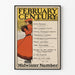 Vintageposter februari århundrade midvinter nummer - Retro väggdekoration