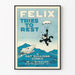 Vintageposter Felix försöker vila - Retro väggdekoration för serietidningar