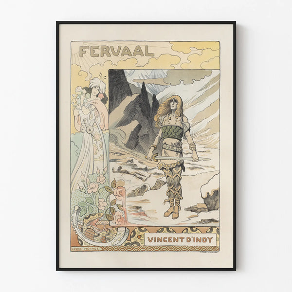 Art Nouveau-Poster Fervaal av Vincent d'Indy av Lucien Métivet