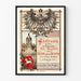 Vintageposter Festessen Kaiser Wilhelm 1898 historisk väggdekoration