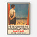 Vintageposter för arbetarföreningens gymnastikfest i Aarau 1930