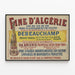 Vintageaffisch Fine d'Algérie Vinbrandy - Vintage Väggdekoration — inramlat konstverk på väggen